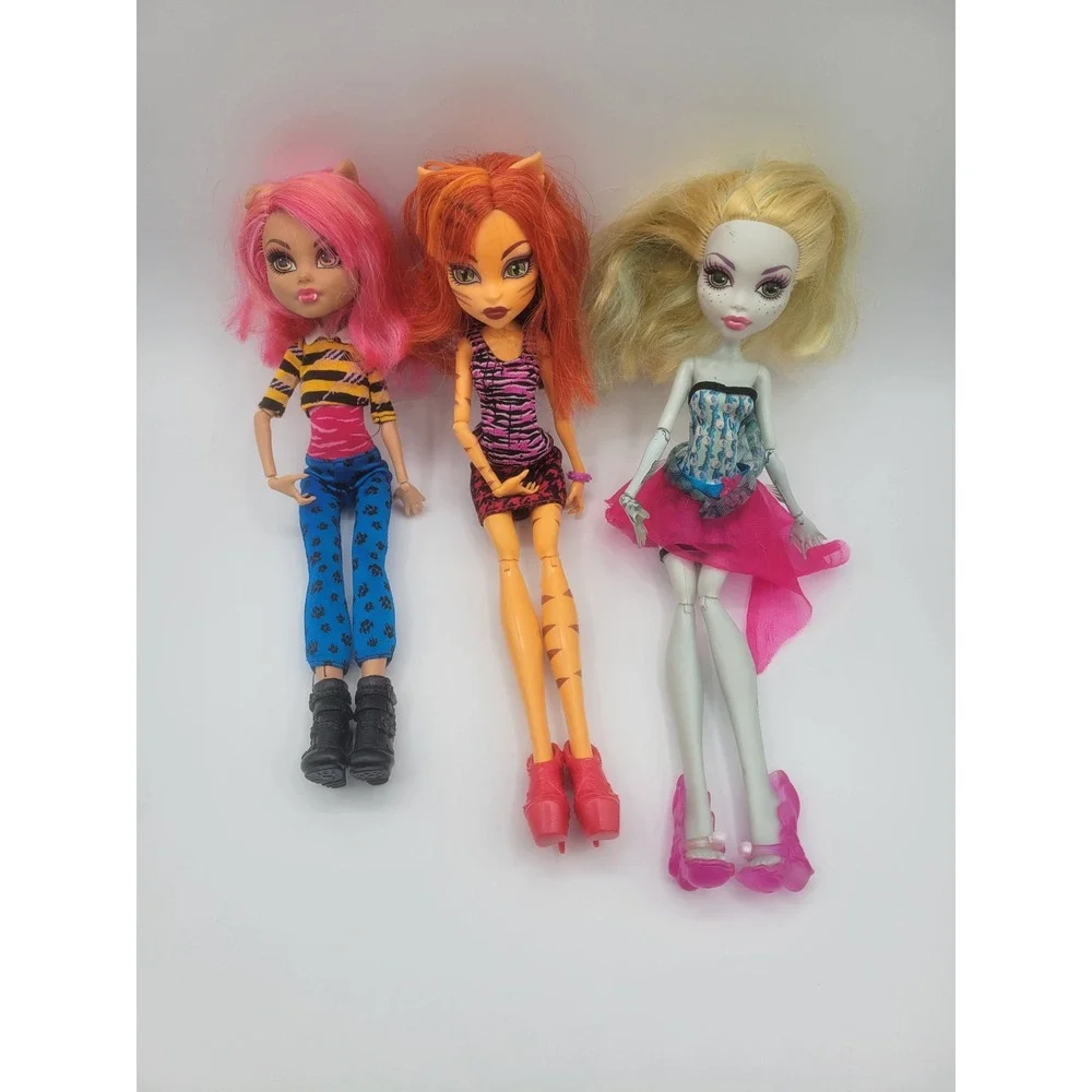 Monster High Doll Lot Howleen Wolf Toralei Stripe Lagoona Blue Mattel 3pc Set